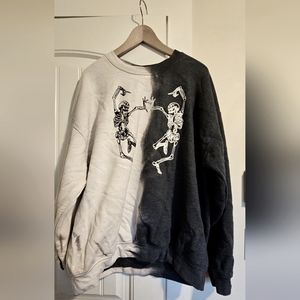 Dancing Skeletons Bleached Sweatshirt ☠️
